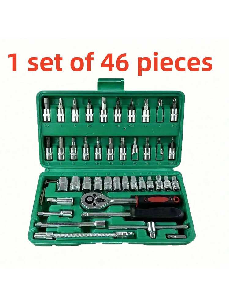 自動車修理ツールセット 46点 - プロ用メカニック工具、1/4