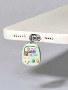 1pc Pink Cartoon Game Console Y2K Style Phone Dust Plug, Suitable For Lightning/Type-C Charging Port Pendant