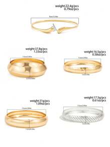 1 件欧美设计熔岩开口臂链，时尚液体流动风格金属臂手链（实际形状扁平，可自由调节）