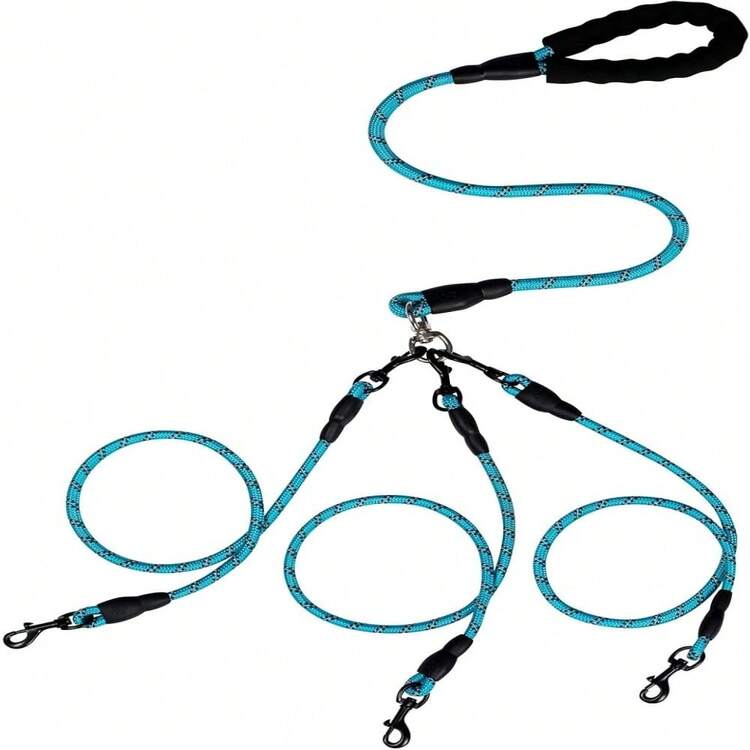 360°旋转防狗牵引绳，适合携带多只爱犬旅行，三合一，户外露营，可自由配置，适用于小型、中型和大型犬，户外庭院牵引绳，训练、玩耍、露营，适合小型/中型/大型犬。高品质牵引绳，经久耐用，适合训练、散步和户外娱乐，非常适合露营和后院玩耍，适合各种尺寸的宠物，尼龙牵引绳宠物牵引绳，防爆牵引绳，安全遛狗 - 彩色 - 查看 39