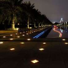 1/4/6 件太阳能方形冰砖灯，带自动传感器的嵌入式地面灯，LED 夜灯，适用于景观装饰、小路、楼梯、露台、花园 - 600mAh 暖光 - 升級款-冰磚燈 - 查看 11