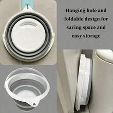 1pc Foldable Bucket, New School Supplies, With Handle Laundry Basket, Laundry And Bathroom Items, Foot Tub, Laundry Basin And Lingerie Basin, Multifunctional Bathroom Accessories, Bathroom Storage And Organization, Gifts, Sanitary Supplies, School Supplies, Seasonal School Products - Multicolor - View 8
