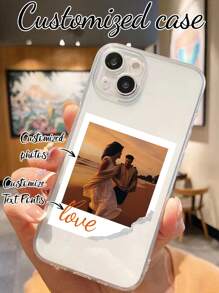 1 件定制情侣照片手机壳，捕捉海滩上的浪漫时刻，个性化硅胶镜头保护膜，兼容 16 Pro Max/16 Pro/15 Pro Max/14 Pro Max/13 Pro Max/15 Pro/14 Pro/13 Pro、Honor、Redmi