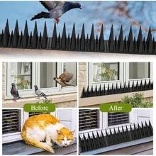 20 Protective Barbed Blocks High-Quality Acrylic Material Adjustable Length For Repelling Bird Cat Sparrow - Black - View 4