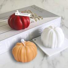 Pumpkin & Ghost Candle Silicone Mold, 3D Realistic Pumpkin & Ghost Shaped Candle DIY Mold For Christmas & Halloween - White - View 7