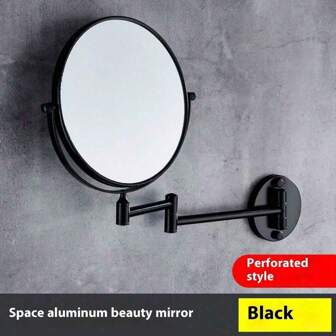 Specchio per il trucco multifunzionale rotante, progettato con una funzione a doppia faccia: un lato è uno specchio di riflessione standard, mentre l'altro lato è uno specchio ad alta magnificazione per l'applicazione dettagliata del trucco. Il supporto rotante flessibile consente di regolare l'angolazione in base alle esigenze per garantire la migliore visuale.