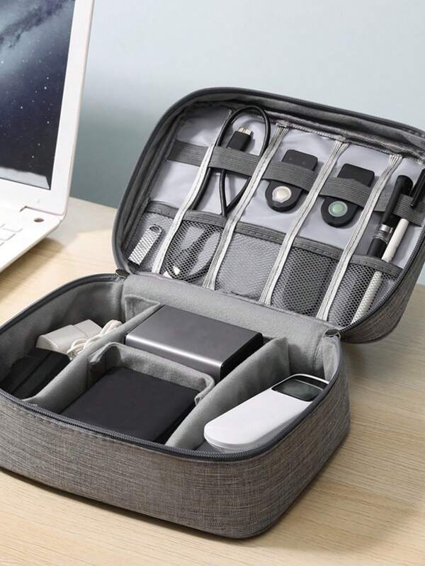 Data Cable Storage Bag, Charger Storage Bag, Headphone Bag, Portable Mobile Phone Digital Bag, Large-Capacity Multi-Functional Data Cable Storage Bag, Charger Power Bank Mobile Power Travel Storage Bag, Cosmetic Bag Product Partition Storage Bag, Super Large Capacity Storage - 6 Colors Can Be Chosen. Cable Organizer Power Bank Phone Charger