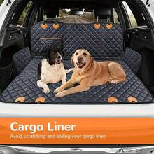 Capa de assento de carro para cães de alta resistência - Protetor de assento traseiro antiderrapante para SUV, sedã e caminhão - Capa de assento de nylon para animais de estimação fácil de limpar - Proteção interna de carro à prova d'água e resistente a arranhões, forro de carga, projetada para cães