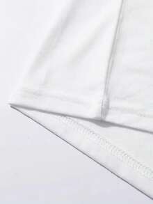 Spring/Summer Women 's White Pattern T-Shirt, SUNDAYS ARE FOR FORMULA F1 Racing Car Pattern Letter Slogan Pattern Printed Women' S T-Shirt, Theme Park Travel Clothing, Very Suitable For Beach Vacation, Summer Grand And Casual Seaside Style, Round Neck Fashionable Short-Sleeved Top - 白色 - 查看 4