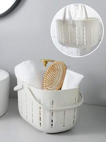 1pc/2pcs Hollow-Out Bathroom Storage Basket, Portable Handheld Storage Basket, For Storing Cleaning Supplies, Suitable For Homes, Bathrooms, Shower Rooms, Schools, And Student Dorms. - Multicolor - View 4