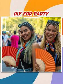 Personalized Engraved White Folding Fan, Custom Lettering Fan, Personalized Wedding Fan, Engagement Gift, Bridal Gift, Party Favor, Best Man Gift, Wedding Thank-You Gift, Birthday Gift, Baptism Gift, First Communion Gift, Personalized Gift Idea, Bamboo Folding Fan, Can Be Used For DIY Creative Blank Printing Advertising Gifts. Multifunctional, Highly Decorative, And Of Superior Quality, It Is An Ideal Gift For Her, Suitable For Tea Room, Valentine's Day, Mother's Day, Father's Day. - Multicolor - View 5