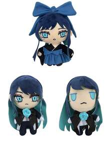 20厘米/7.87英寸 Ado 生日毛绒玩具 Ado Hibana 毛绒玩具 可爱蓝玫瑰星娃娃 毛绒玩具 装饰创意礼物 适合儿童生日派对 家庭女孩房间装饰游戏收藏家 - 藍黑色 - 查看 3