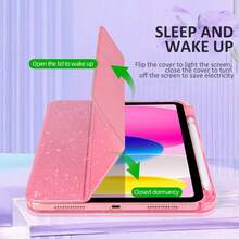 Compatible With Ipad A16 2025 Case With Pencil Holder Compatible With Ipad 11th 10th Generation Smart Cover Compatible With Ipad Air 11 M3 M2 Sparkling Shell Glittering Compatible With Ipad Air 4 5 Case Pro 11 M4 M5 - Multicolor - View 11