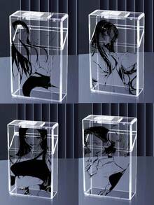 1个塑料香烟盒，可装20支香烟，便携式透明防水防压香烟盒，男女通用，香烟盒，香烟盒，礼品 - 透明 - 查看 13