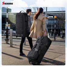 Travel Bag With Wheels, Waterproof, 3-In-1 Travel Backpack, Airplane Cabin, Travel Handbag With Combination Lock, 80 L, XL, Large Luggage Bag, 78 X 33 X 32 Cm, Suitcase For Women And Men