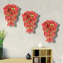 1Pc/2pcs Artificial Hanging Flowers Fake Hanging Plants Faux Silk Hibiscus Long Vines UV Resistant Realistic Flowers For Basket Home Porch Outside Garden Yard Patio
