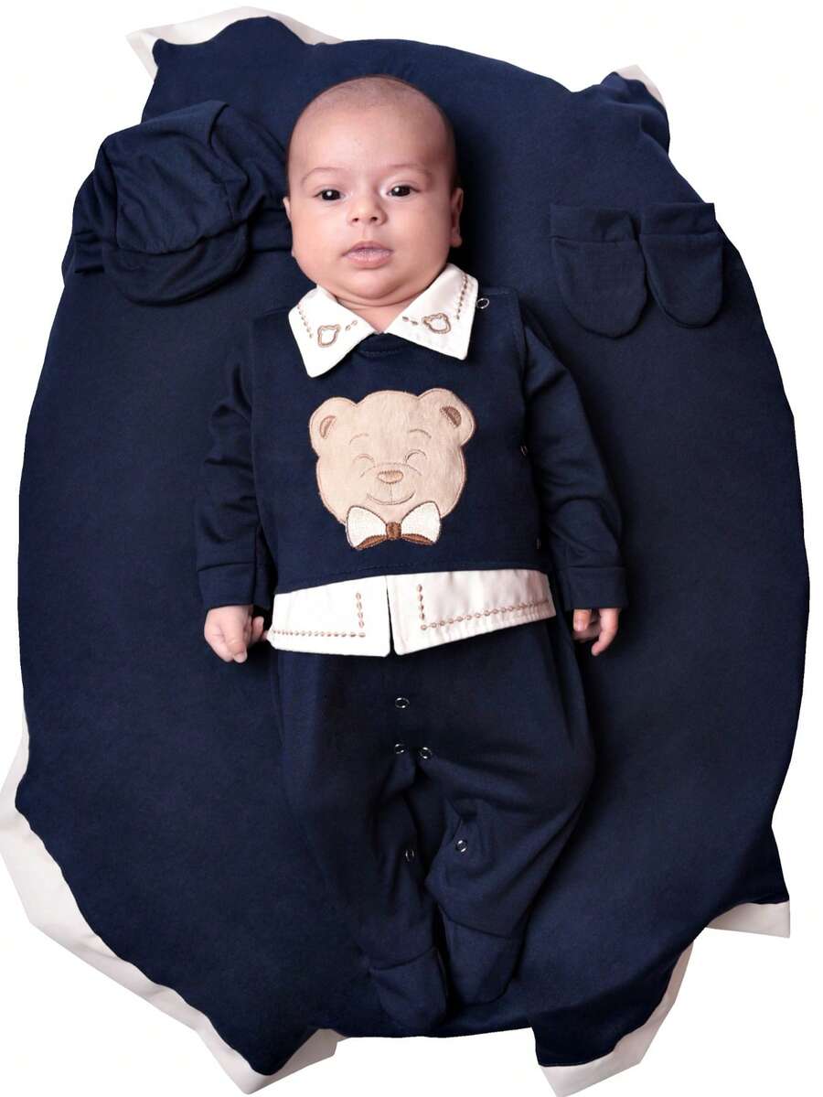 Noah Maternity Outfit For Boy 4 Pieces Of Baby Clothes - 海洋 - 查看 1