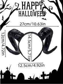 1pc Cosplay Devil Horns Headband - Three Colors To Choose From Horror Devil Horns, Black Gothic Steampunk Party Band, Halloween Decorations - Suitable As Party Role Play Props Witch, Devil Accessories, Headband, Scrunchie Headband