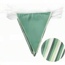 32Ft Sage Green Party Decorations Avocado Green Triane Flag Fabric Banner Pennant Bunting Garland Streamers For Birthday Wedding Baby Shower June  Summer Golf Christmas Outdoor Party Decor-0162 - 鼠尾草綠 - 查看 2