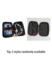 便携式 CCD 相机保护套，粉色字母 A-Z 毛巾刺绣，紧凑设计，防水材质，非常适合户外摄影爱好者和旅行者充电器盒，办公室必备数码包电缆相机包电子数据线整理器存储，钱包式移动电源盖旅行相机包，女士男士礼物，教师必备用品，防水轻便大容量便携式配件，适合暑假旅行，户外活动旅行必需品