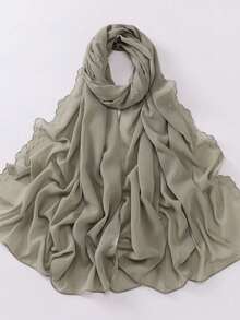 新款涤纶透明围巾，透气多功能头巾，适合女士头巾，柔软头巾，适合长袍配饰，面纱服装