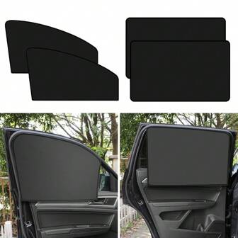 Easypie Selection 2PCS Magnetic Car Window Shades - Universal Sun Blockers For UV Protection & Privacy, Blackout Curtains For Camping/Napping, Fits Most Vehicles