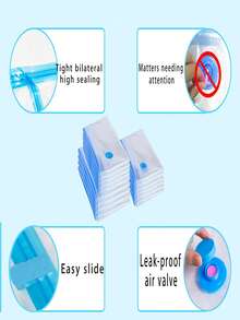 13/1 件真空密封压缩袋、真空储物袋、真空拉链袋、节省空间的行李袋、旅行压缩袋、可折叠衣物整理袋、衣柜储物袋，用于存放衣物、床上用品、冬装 - 节省 75% 空间、防潮防虫、返校季
