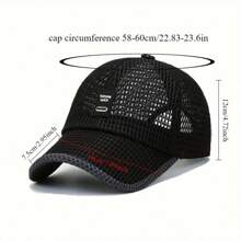 1 buc. Pălărie de soare unisex reglabilă de vară, șapcă de baseball din plasă respirabilă cu uscare rapidă, pălărie de protecție solară cu bor mare, potrivită pentru sporturi în aer liber și ținute casual, design texturat negru și gri, stil lifestyle - cataramă reglabilă, potrivire elastică, purtare confortabilă, durabilă și la modă - respirabilă, cu bor mare, potrivită pentru activități în aer liber, design texturat negru și gri, poliester, spălare manuală sau uscare la aer