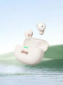 Jeep JP EW011 TWS 无线耳机运动耳机 HiFi 立体声耳机降噪耳塞带麦克风高清语音 - 白色 - 查看 6