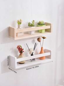 1/3 st - Flytande hyllor i massivt furuträ (enkla att installera), Väggmonterade hyllor/displayställ, Flytande hyllor i vintageträ, Väggmonterade hyllor i trä i rustik stil, Väggmonterade hyllor i lantlig stil, Flytande bokhyllor i massivt trä - Vitt - Visa 10