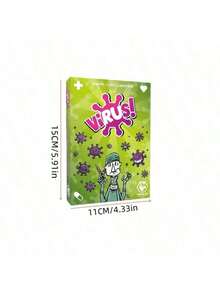 1 件病毒 1/病毒 2 卡牌游戏玩具 - Tranjis 策略桌面游戏玩具，适合 2-8 名玩家，多种语言说明（英语/法语/西班牙语），最佳思考玩具，适合青少年/成人，家庭聚会桌面游戏，独特的礼物创意，桌面游戏玩具，情人节游戏，新年游戏，婚礼游戏，新年礼物，情人节礼物/独立日礼物，返校，圣诞节，万圣节