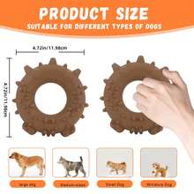 Chew-Resistant Nylon Dog Toy, Peanut Flavored Sweet Donut Shaped Dental Chew Bone, Teeth Cleaning & Boredom Relief Interactive Chewing Toy For Small/Medium Dogs - Multicolor - View 4