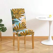 Tropische Schildkröte Bambus Stuhlbezug, Bankettstuhlbezug, Hochzeitsstuhlbezug, Heimstuhlbezug, abnehmbarer bedruckter Stuhlbezug, wasserdichter Tisch- und Stuhlüberzug, elastisches Gewebe einfach zu installieren, geeignet für Wohnzimmer, Esszimmer, Schlafzimmer, Arbeitszimmer, Büro, Hotel, Geschäft, Outdoor, Hochzeit, Bankett, Partyzubehör