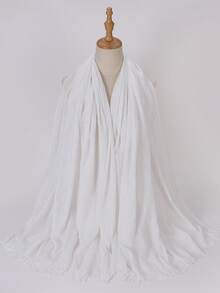 1 chiếc khăn choàng hijab modal dài mềm mại, nhẹ, màu trơn cỡ lớn dành cho nữ, mùa thu/đông - Nhiều màu - Xem 21