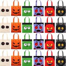 4件-22件万圣节无纺布礼品袋手提袋猫精灵鬼魂女孩木乃伊吸血鬼僵尸南瓜礼物防水包装袋 - 彩色 - 查看 10