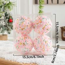 4 piezas Adornos de bolas de Navidad, Bolas de Navidad únicas con lentejuelas, Decoraciones de árbol de Navidad, Regalos de Navidad, Adecuado para Navidad, Acción de Gracias, Decoración de árbol de Navidad, Exhibición de ventana de hotel, Decoración de escenas festivas, Perfecto para Navidad, Ideal para la decoración del hogar en Acción de Gracias, Decoraciones navideñas, Decoración de habitación de invierno