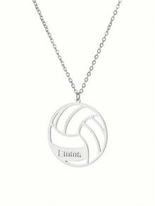 1 st. Anpassat personligt graverat volleybollhängehalsband, personliga sportsmycken, modern, färgglad, söt, julklapp - Multifärgad - Visa 5