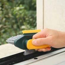 1pc Solve The Problem Of Stubborn Stains! Two Tone Ergonomic Handle Cleaning Brush, With Soft And Hard Bristles Divided Into Zones, Effectively Removes Various Stubborn Stains, An Essential Practical Tool For Home Cleaning!