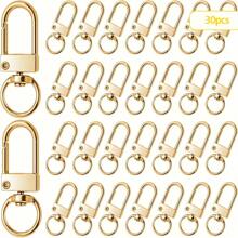 5/10/15/20/25/30/35/40/45/50pcs Metal Lobster Claw Clasp, Swivel Quick Snap Hook Keychain Findings For DIY Crafts, Keychain Making, Jewelry Making Accessories