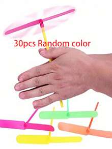 1/10/30pcs Color Random Hand Rub Bamboo Dragonfly,Festival Party Toy Plastic Flying Leaf Toy,Outdoor Family Interactive Game,The Best Choice For Valentine's Day, Birthday Gifts,Both Indoor And Outdoor Use(Random Color)
