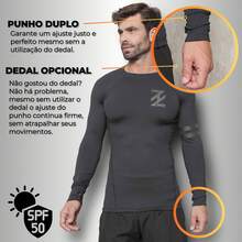 Hash Guard Surf T-Shirt With Thimble And Elastic Waistband In Various Colors - màu đen - Xem 3