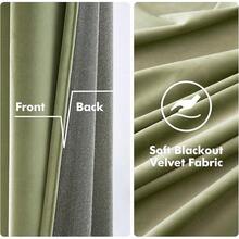 2 Panels Blackout Curtains Solid Soft Grommet Mustard Yellow Thermal Insulated Soundproof Room Darkening Curtains/Drapes/Panels Fall Living Room Bedroom 52 X 90 Inch - 聖人 - 查看 4
