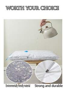 13/1 件真空密封压缩袋、真空储物袋、真空拉链袋、节省空间的行李袋、旅行压缩袋、可折叠衣物整理袋、衣柜储物袋，用于存放衣物、床上用品、冬装 - 节省 75% 空间、防潮防虫、返校季