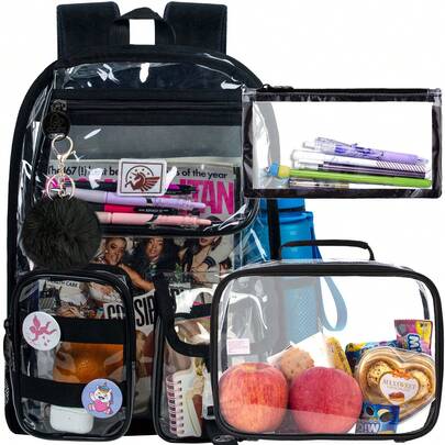 Clear Backpack, Heavy Duty Transparent Bookbag For Women And Men