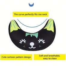 1 pieza Funda de almohada para cinturón de seguridad infantil, Almohadilla de soporte suave para hombro y cuello, Reposacabezas para cinturón de coche, Apto para viajes, avión, cochecito - Negro - Ver 5