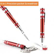 8-In-1 Multifunctional Tool Pen, Portable Screwdriver, All-In-One Technical Tool Pen With Flathead And Screwdrivers, Pocket Screwdriver, Precision Screwdriver, Cool EDC Multifunctional Small Tool, Gift For Men, Suitable For Computer, Glasses, And Daily Home Repairs - Multicolor - View 7
