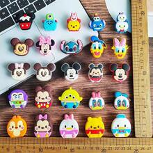 Disney 28 PIEZAS Oficialmente Licencia Personajes de Dibujos Animados de Disney Encantos de Zapatos Lindos Stitch Zapato Mickey Winnie Fiesta Cumpleaños Regalo Moda Accesorios para Mujeres Encantos de Zapatos Inspiración  Joyería Regalos para Amantes de la Música