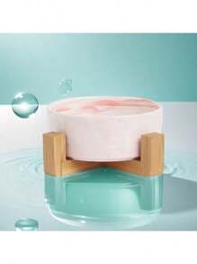 Ceramic Dog Bowl With Wooden Stand, Dog Water Bowl And Food Bowl, Heavy Duty Anti-Slip Pet Comfortable Feeding Bowl With Bamboo Wood Holder - Multicolor - View 18