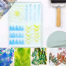 1pc Reusable Transparent Gel Printing Plate - Transparent Single-Print Surface, Soft Rubber Craft Plate For Art And DIY Projects, For Scrapbooks And Diaries - A Variety Of Sizes To Choose From, Scrapbook Supplies, Reusable Offset Printing Plate For Embossing Art - Perfect For Making Cards, Scrapbooks, Diaries And Home Decorations - Multicolor - View 6