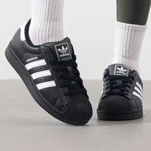 Adidas Originals Superstar II 经典贝壳头休闲低帮运动鞋，男女通用，2026 夏季新款 JI0079 - 黑色 - 查看 7